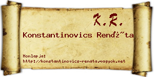Konstantinovics Renáta névjegykártya