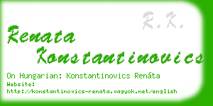 renata konstantinovics business card