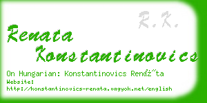 renata konstantinovics business card